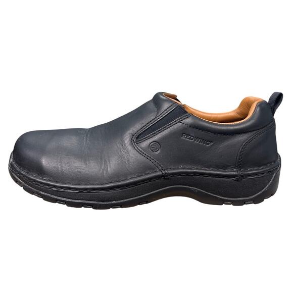 Red Wing Work Shoes Safety Toe Black Leather Mens 6700 Slip  Red Wing Men’s 6700 Black Leather Safety Toe Work Shoes Size US 12 D